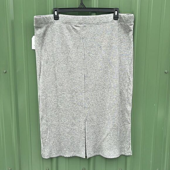 Women’s Soft Stretch Ribbed Midi Skirt Size XXXL - Picture 2 of 6